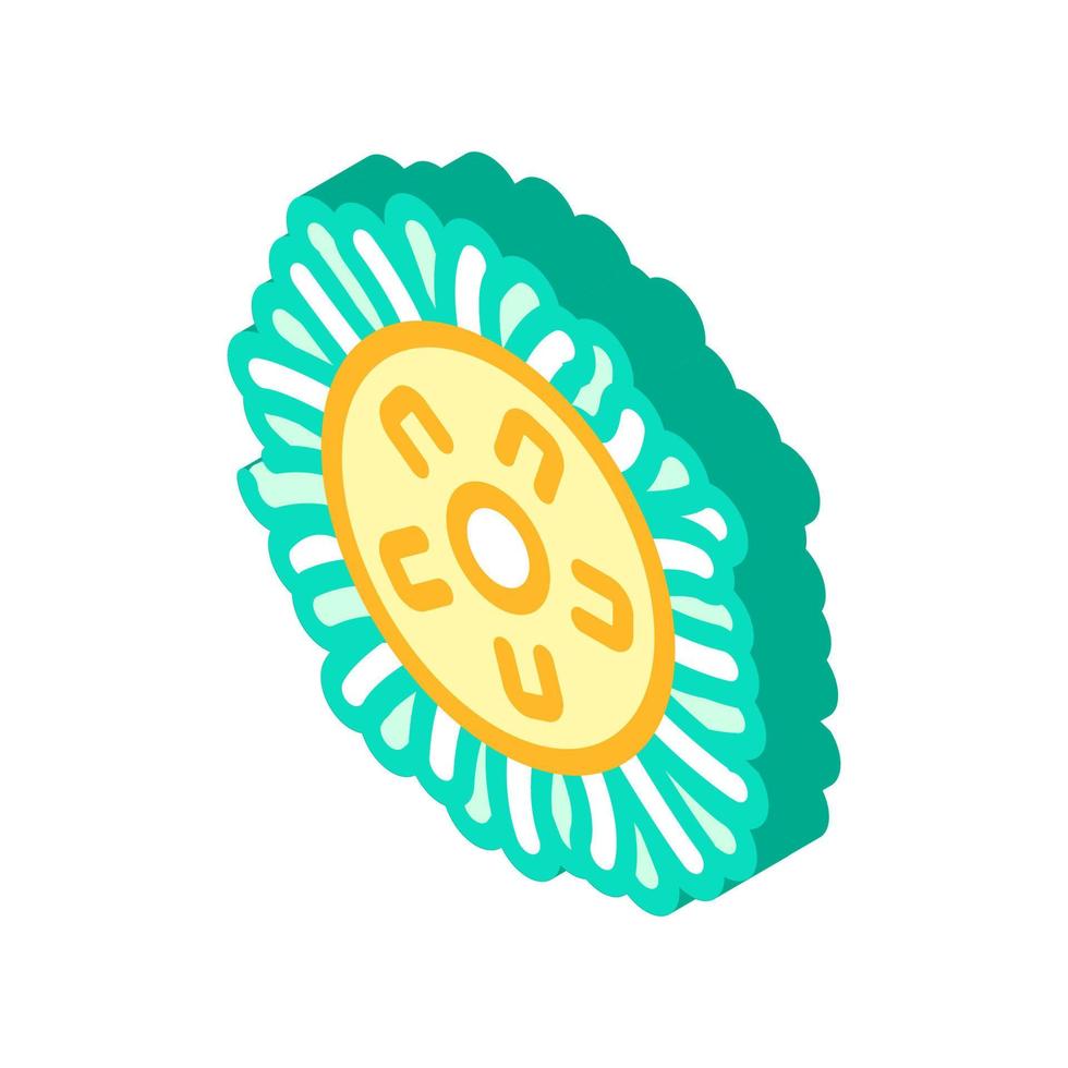disc for rubbing surface isometric icon vector illustration