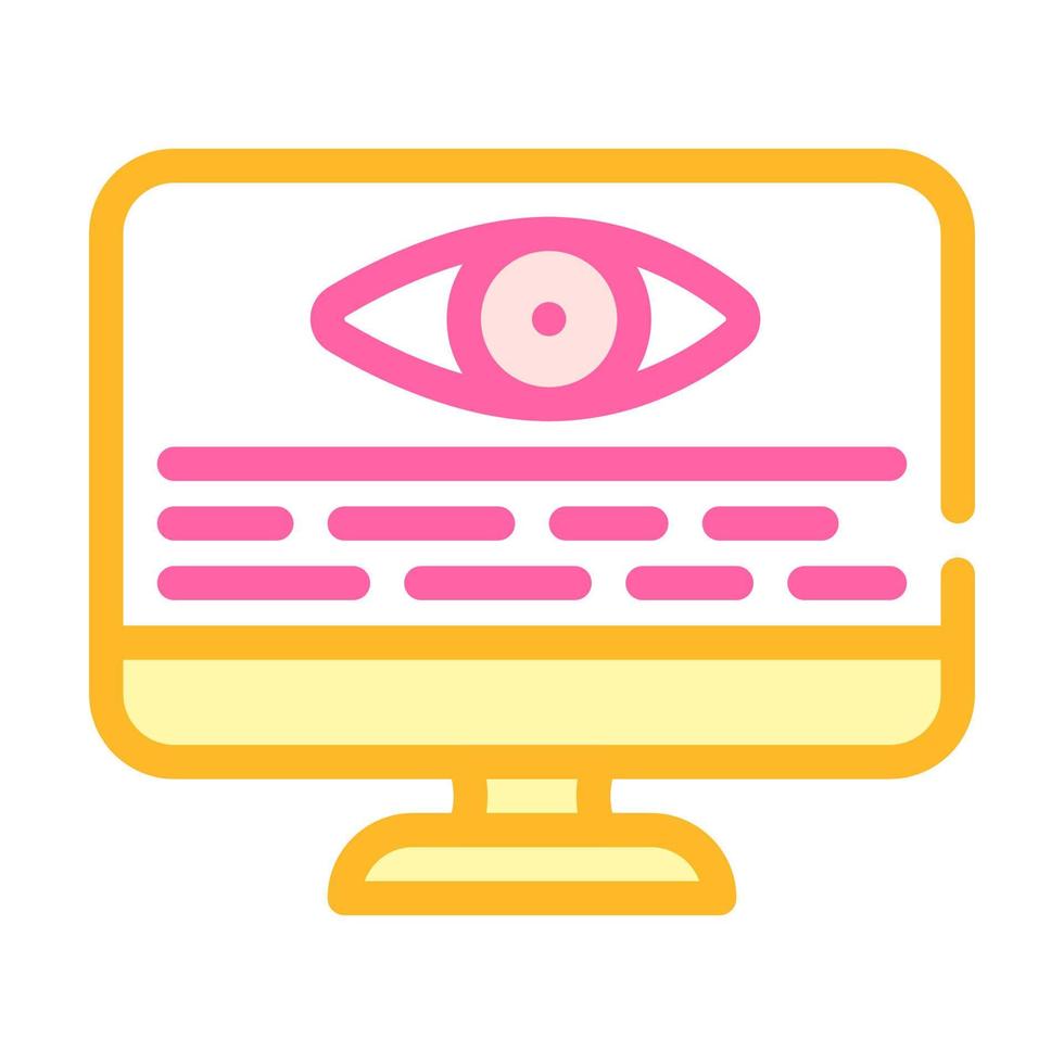 digital observation color icon vector illustration line