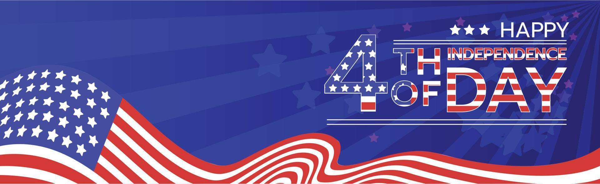 fourth of july happy vector