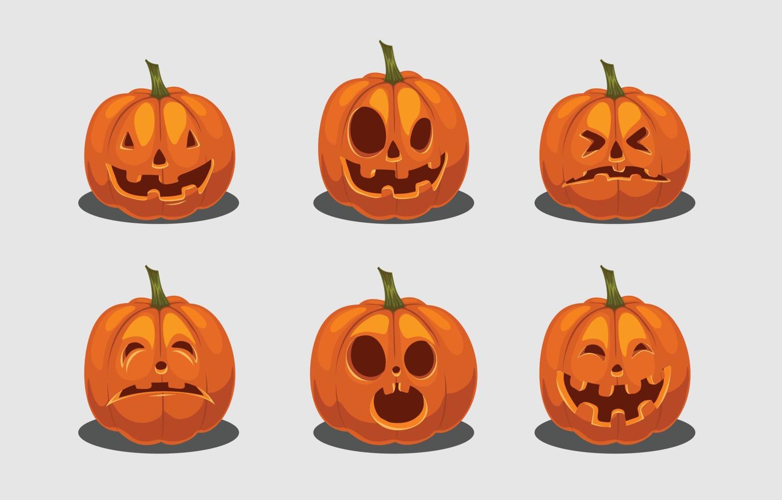 Halloween Pumpkin Icons vector