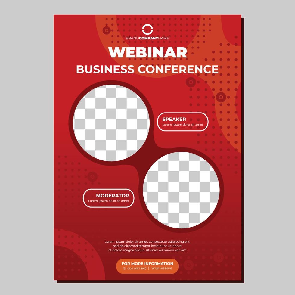 Red Webinar Poster vector