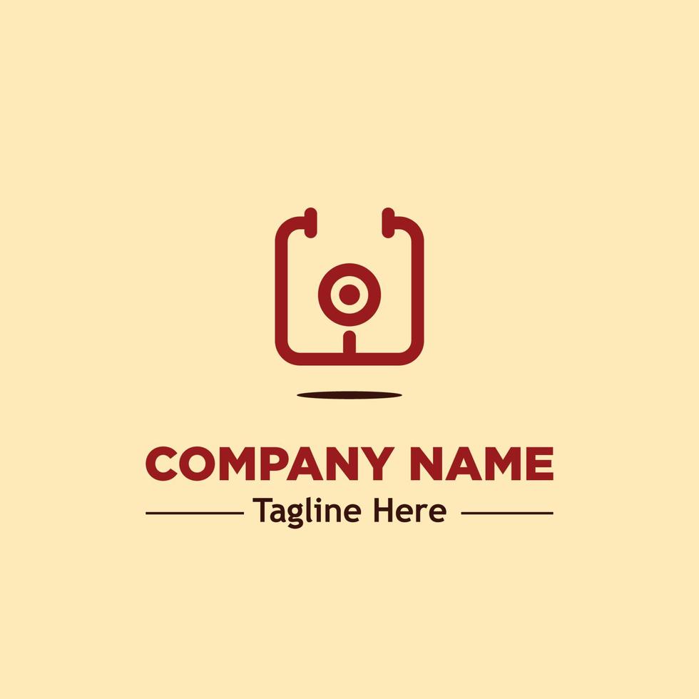 doctor stethoscope note logo simple icon design illustration vector