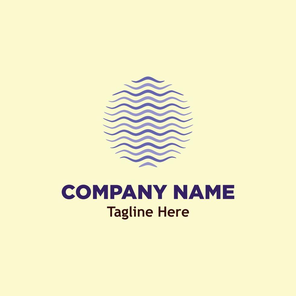 water flow logo simple icon design illustration vector