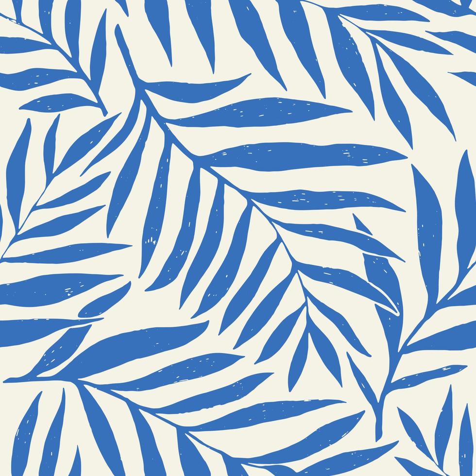 Seamless vector pattern palm dypsis leaves. Summer palm leaves tropical fabric design. Dypsis lutescens seamless pattern.