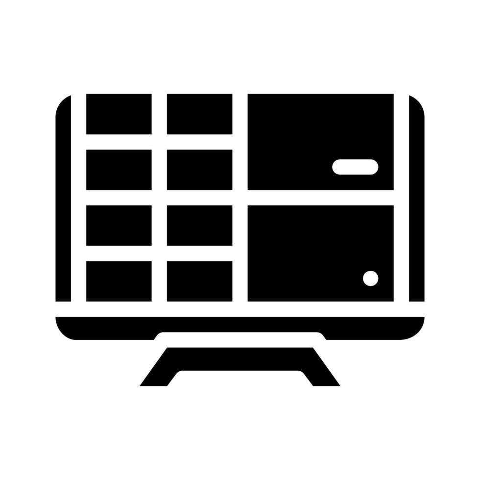 monitor with camera video glyph icon vector illustration