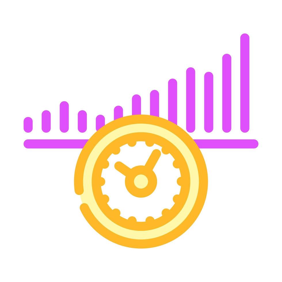 aumentar el tiempo icono de color ilustración vectorial vector