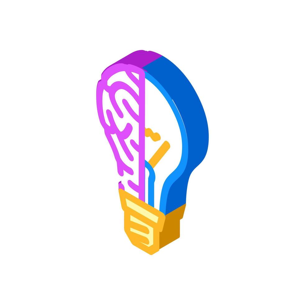 idea light bulb isometric icon vector illustration