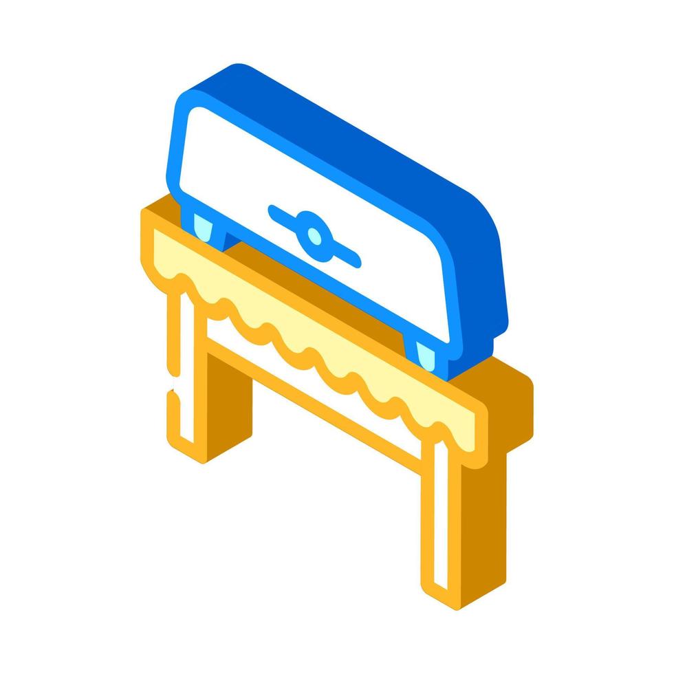 bread toaster equipment isometric icon vector illustration