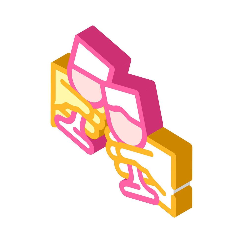 clink glasses glyph icon vector illustration color