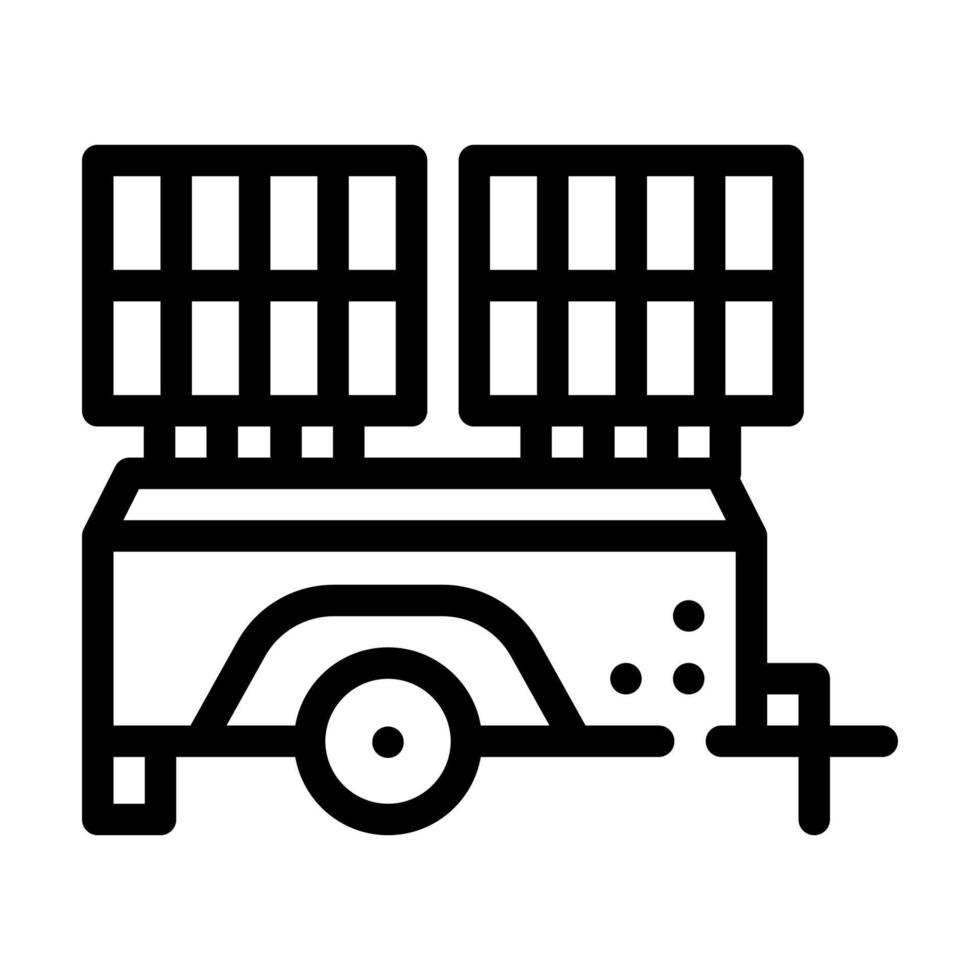 mobile solar battery line icon vector illustration