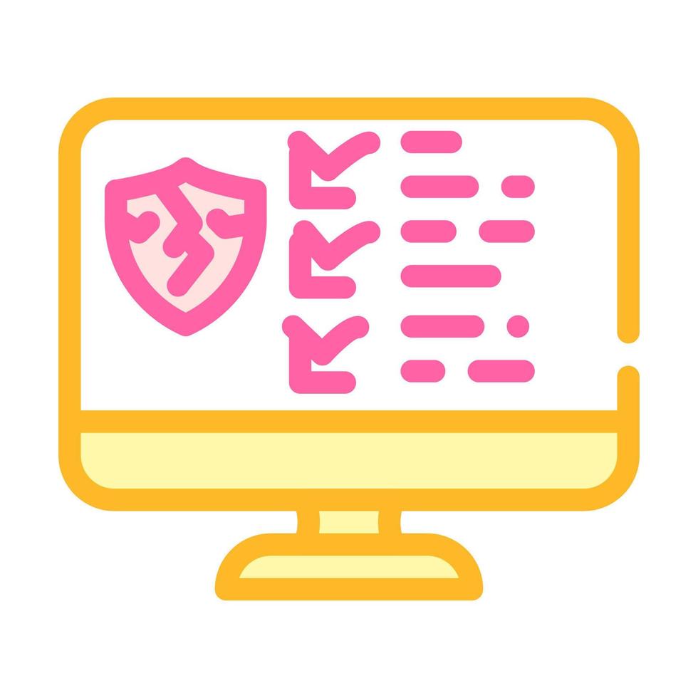 broken defense system color icon vector illustration