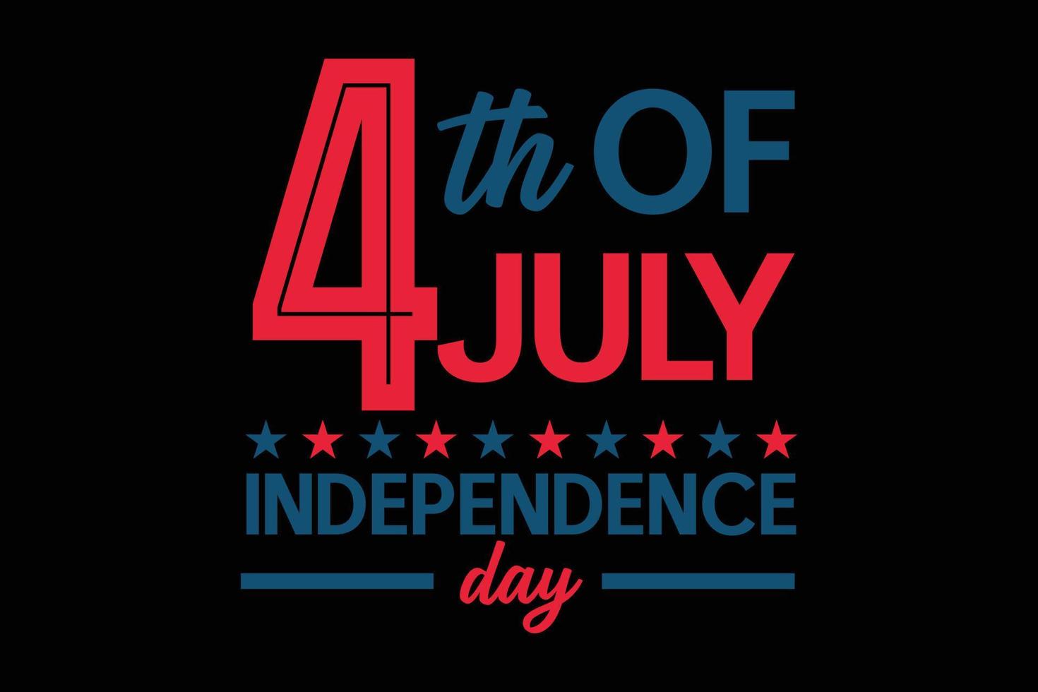 4th July happy independence day t-shirt design. vector