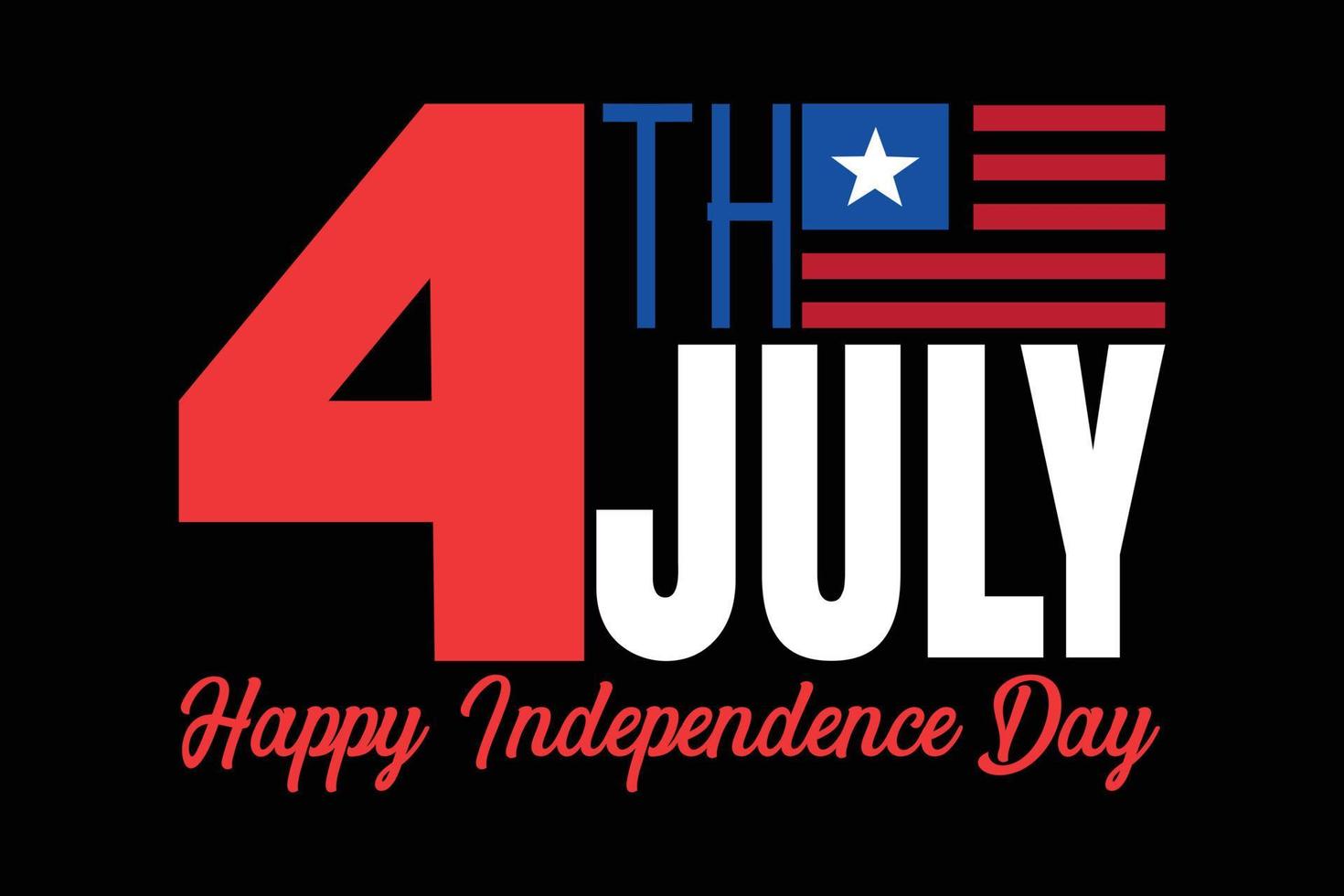 4th July happy independence day t-shirt design. vector