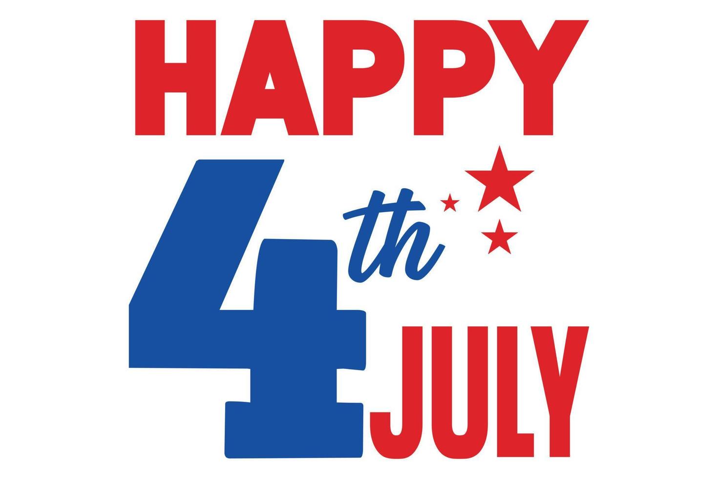 Happy 4th July t-shirt template. vector