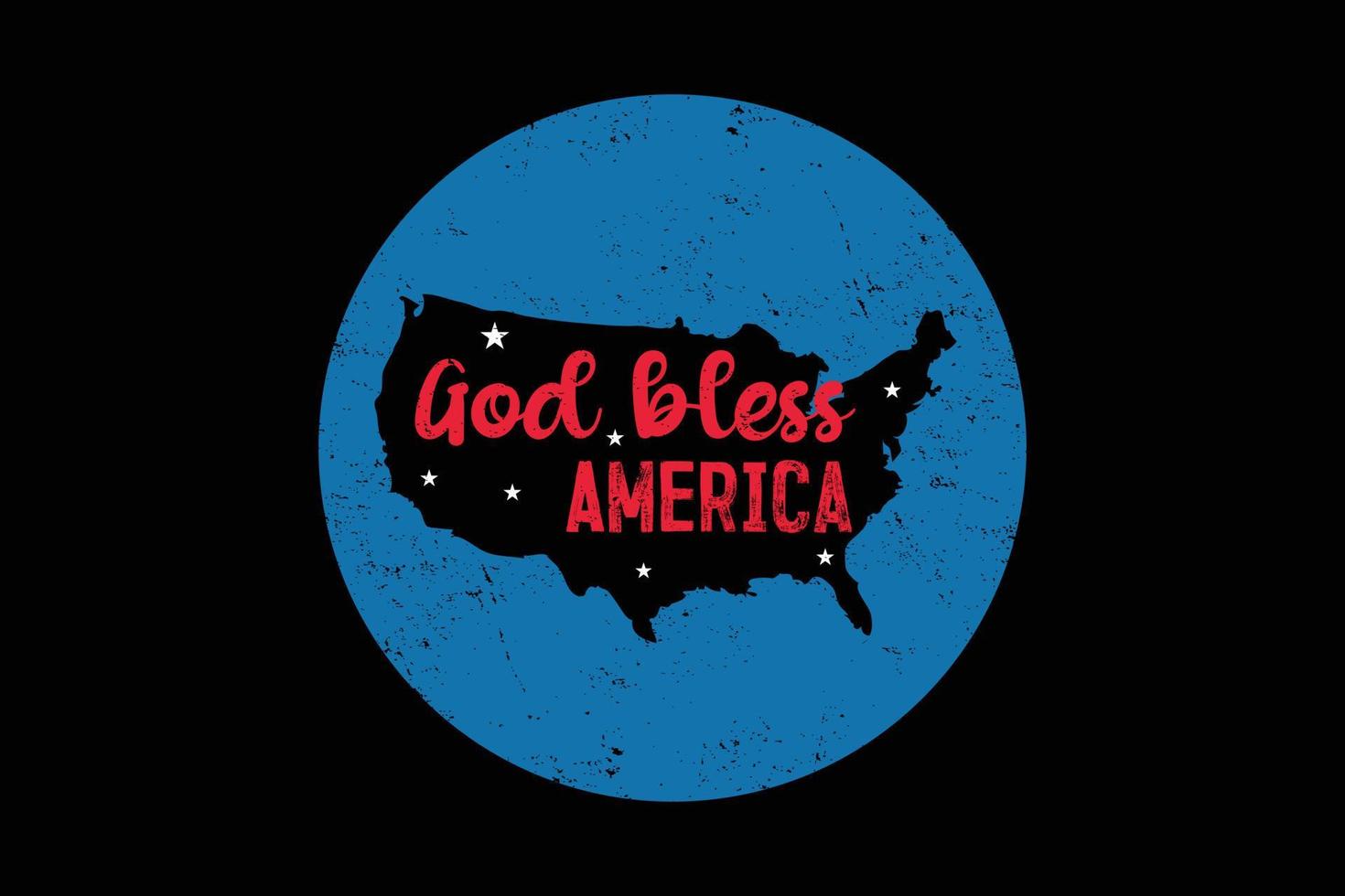 God bless America USA map t-shirt design. vector