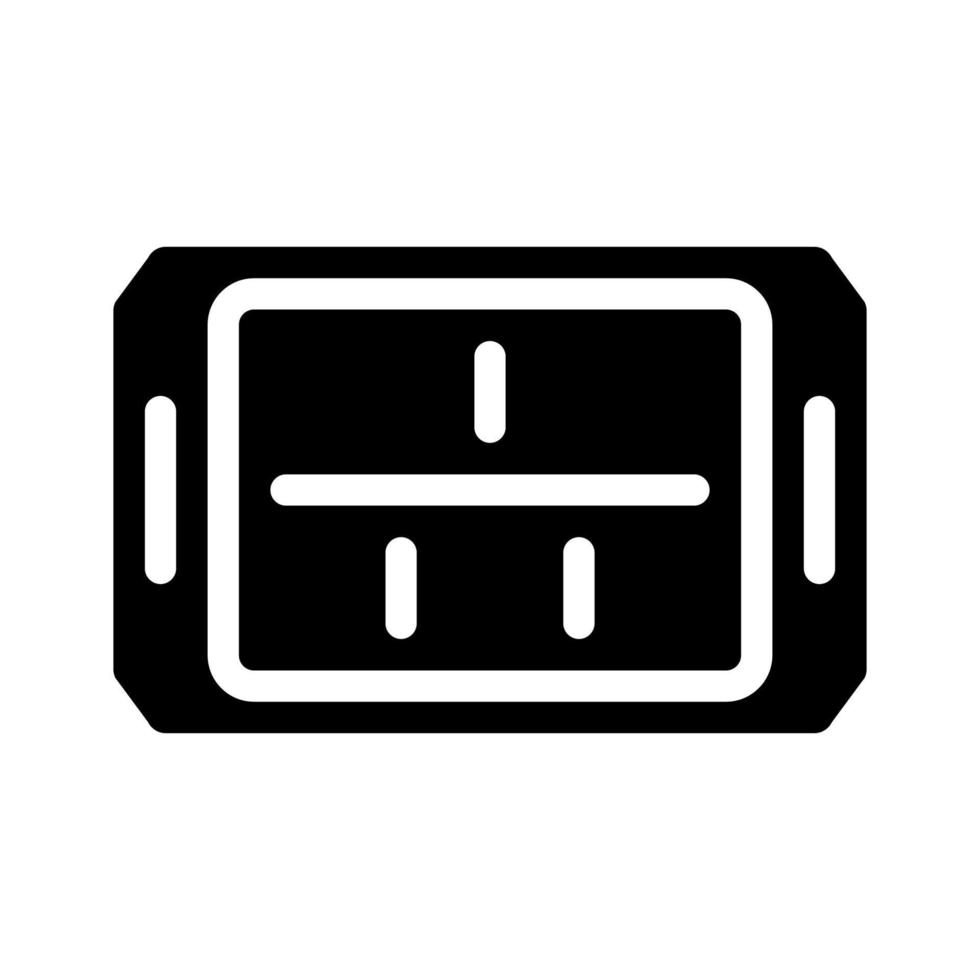 tray canteen glyph icon vector illustration