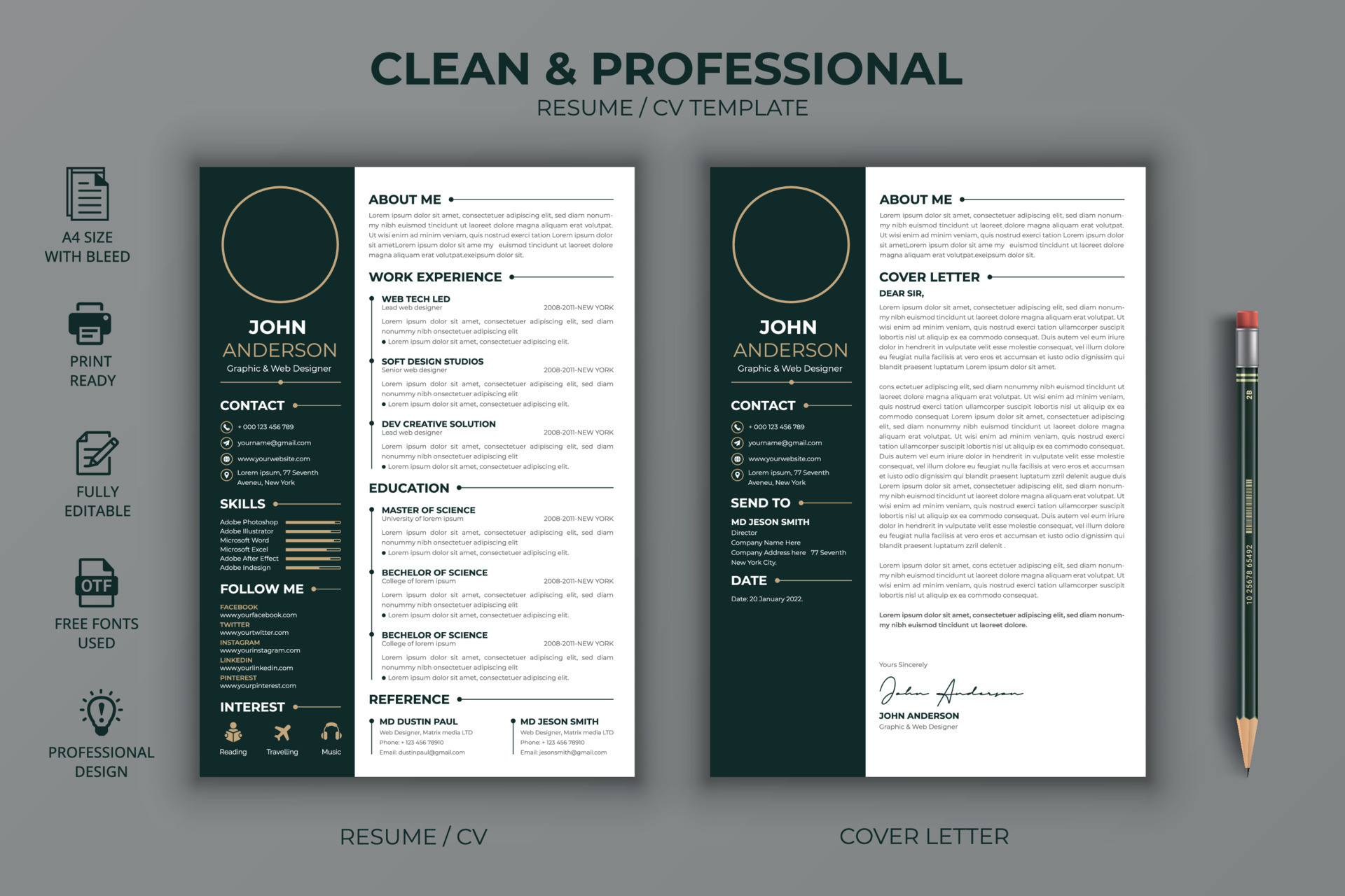 resume layout vector