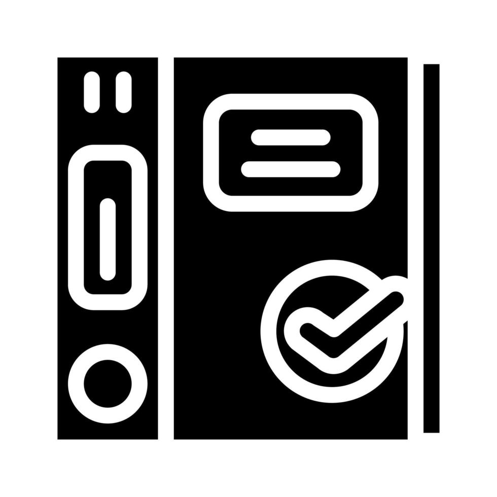 folders with documents compliance glyph icon vector illustration