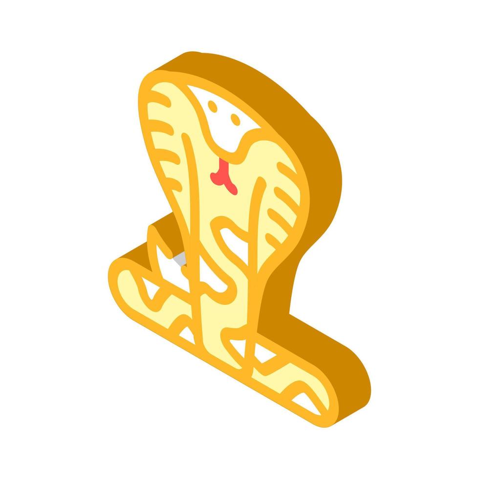 cobra snake isometric icon vector illustration