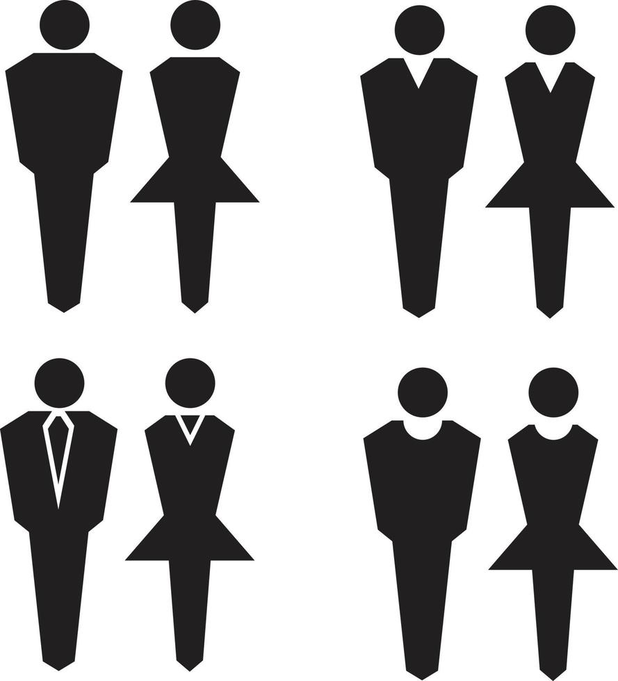 Toilet sign. restroom icon. bathroom symbol. men and woman shape label vector