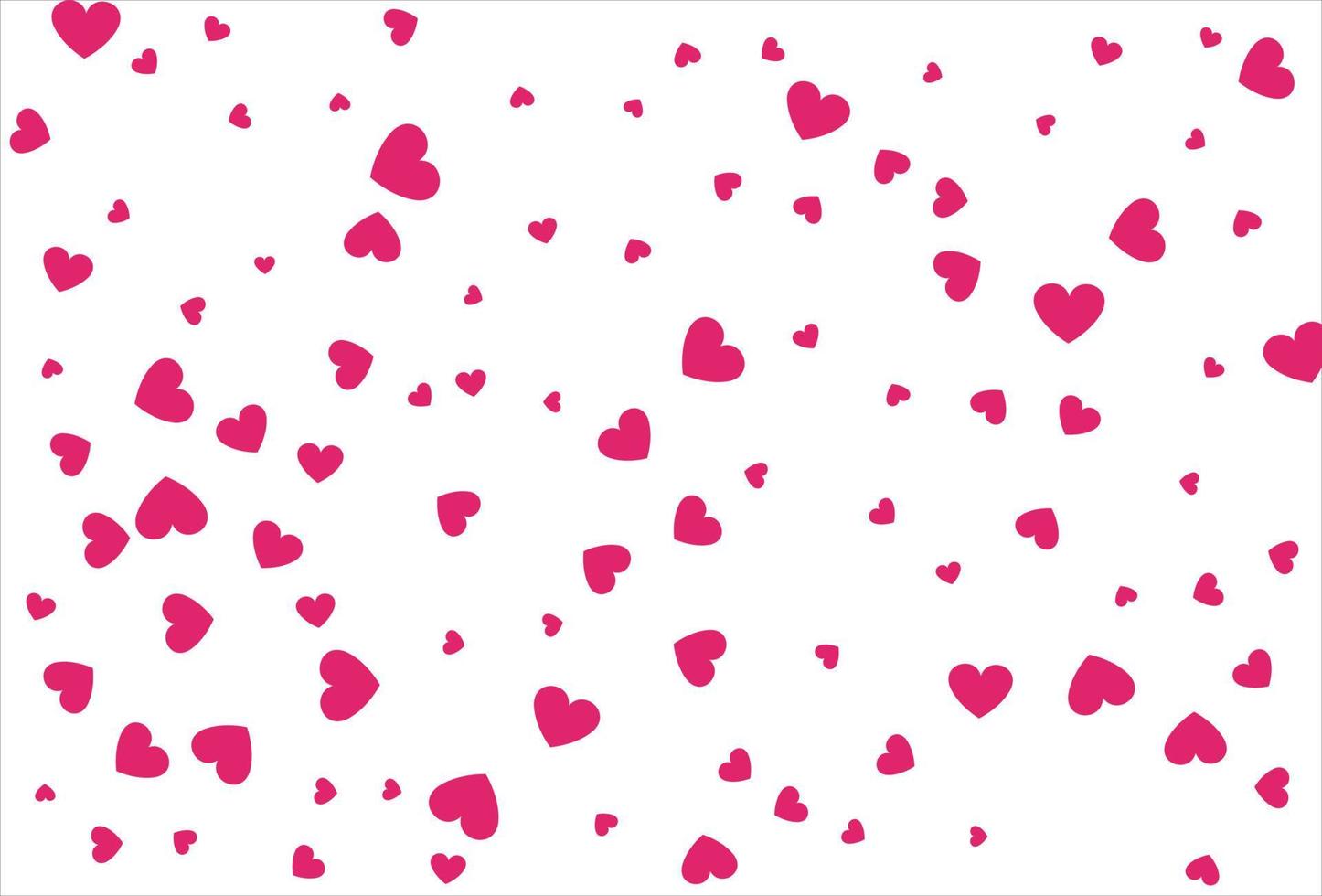 Red heart background. Love confetti background vector