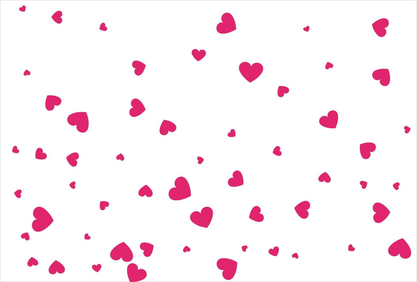 Red heart background. Love confetti background vector
