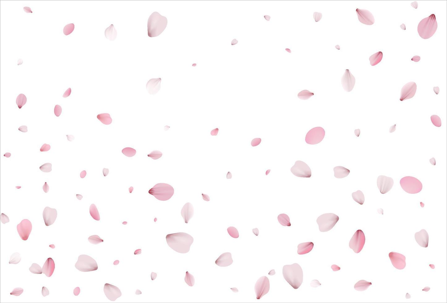 fondo de pétalos de sakura. telón de fondo de pétalos de cereza vector