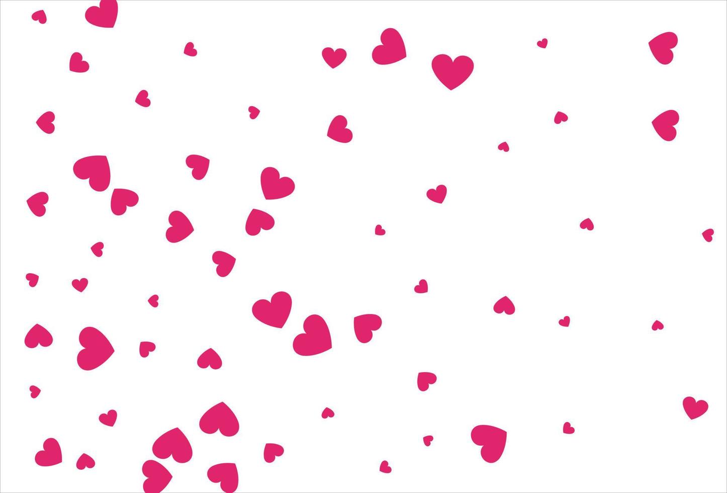 Red heart background. Love confetti background vector