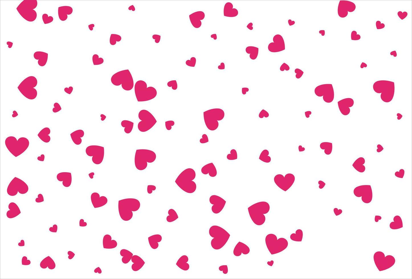 Red heart background. Love confetti background vector