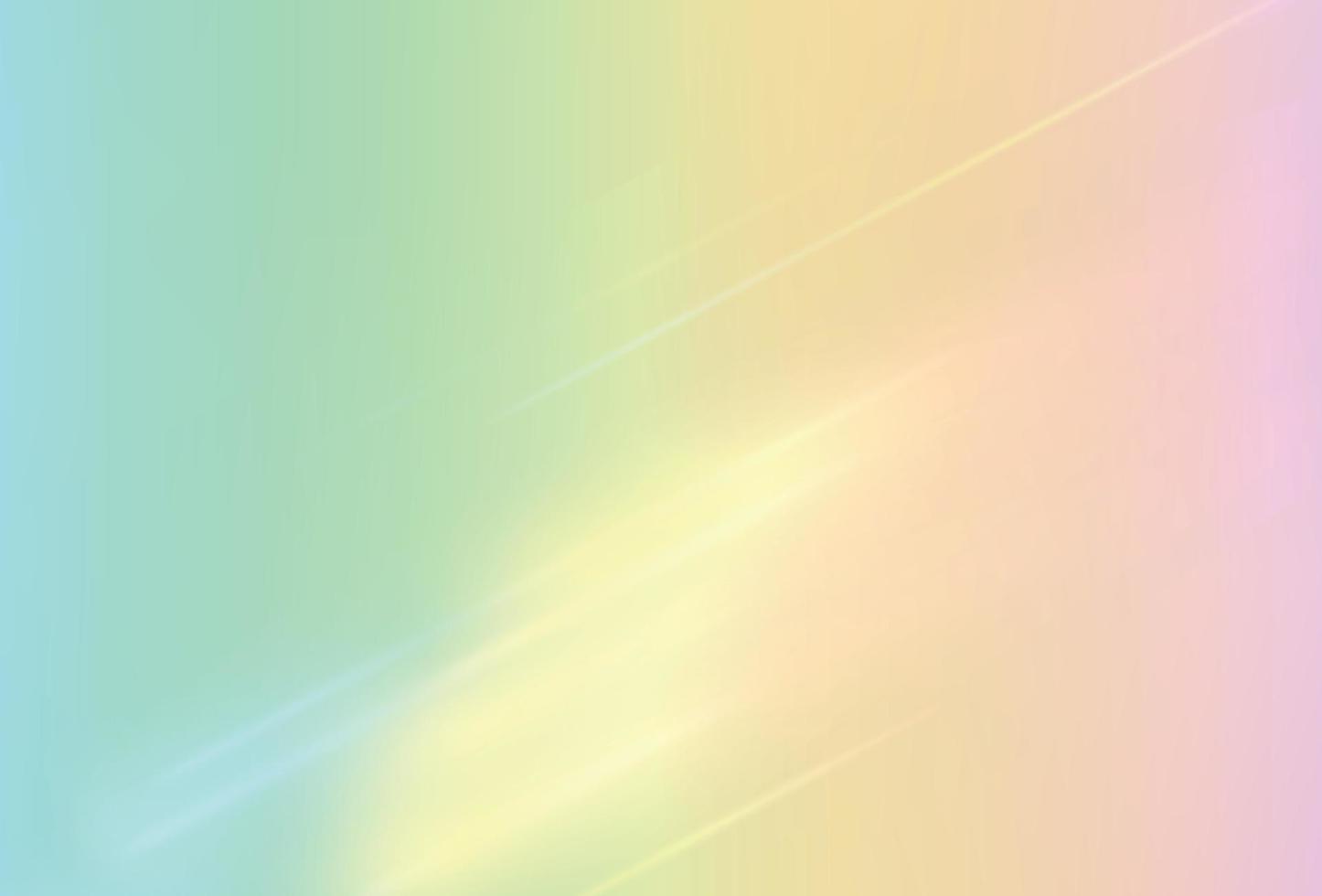 efecto realista de la lente de la llamarada del prisma del arco iris. ilustración vectorial de textura de refracción de luz vector