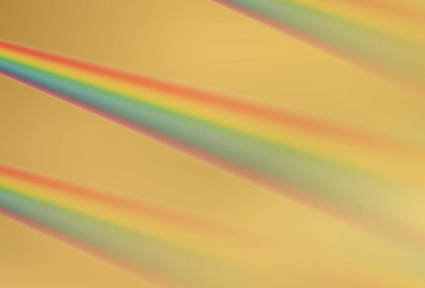 Gold prism texture. Rainbow on golden background. vector