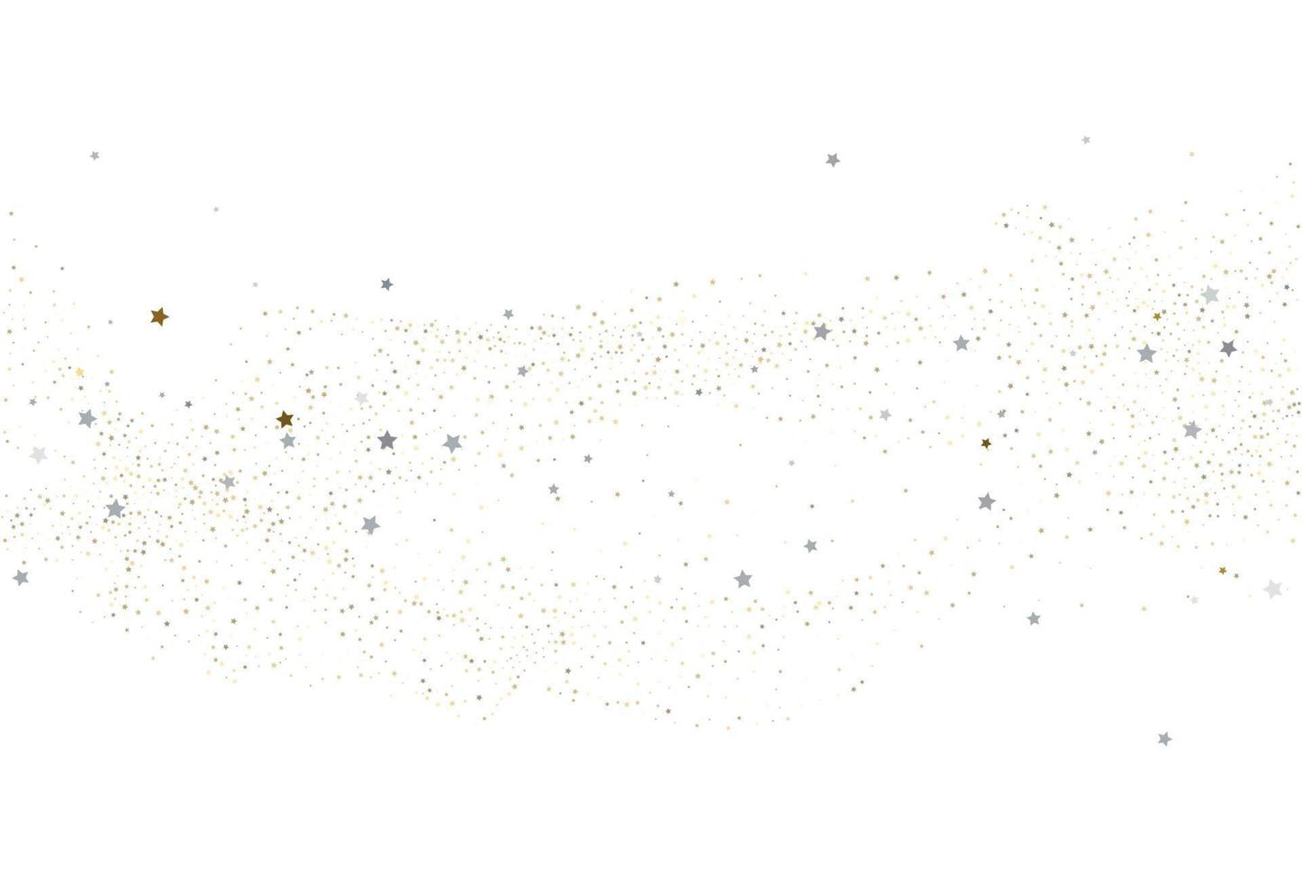Light gold and light silver glitter confetti background. vector