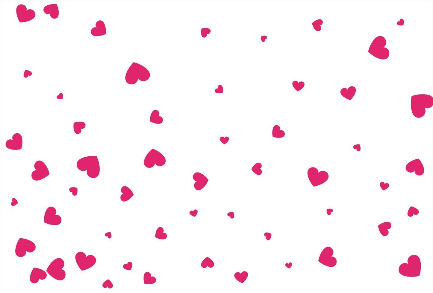 Red heart background. Love confetti background vector