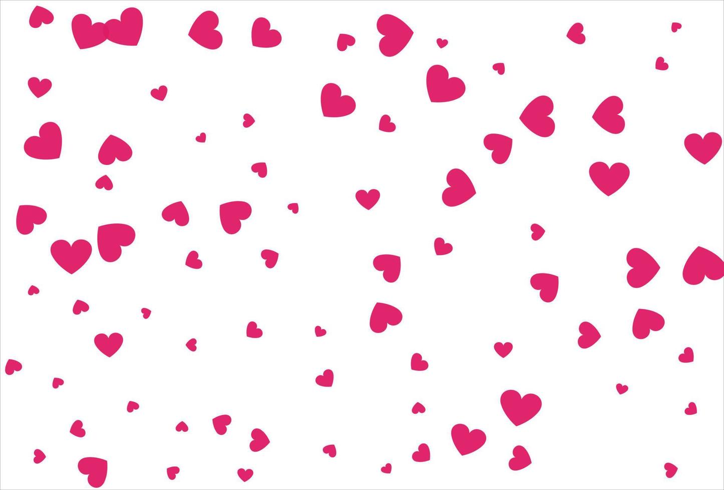 Red heart background. Love confetti background vector