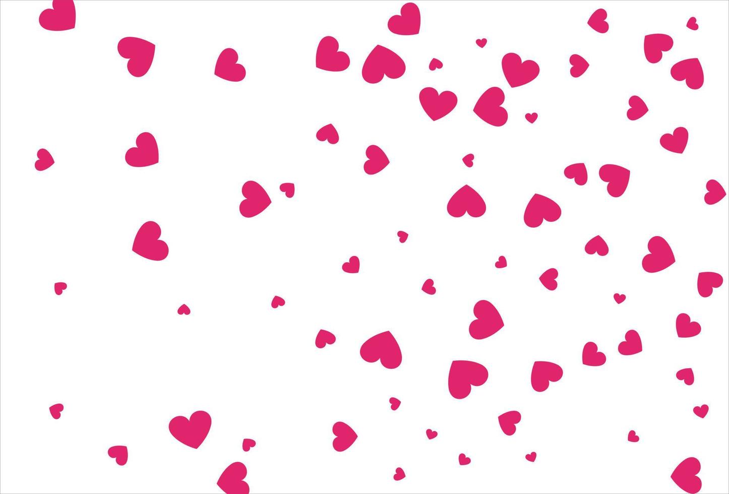 Red heart background. Love confetti background vector