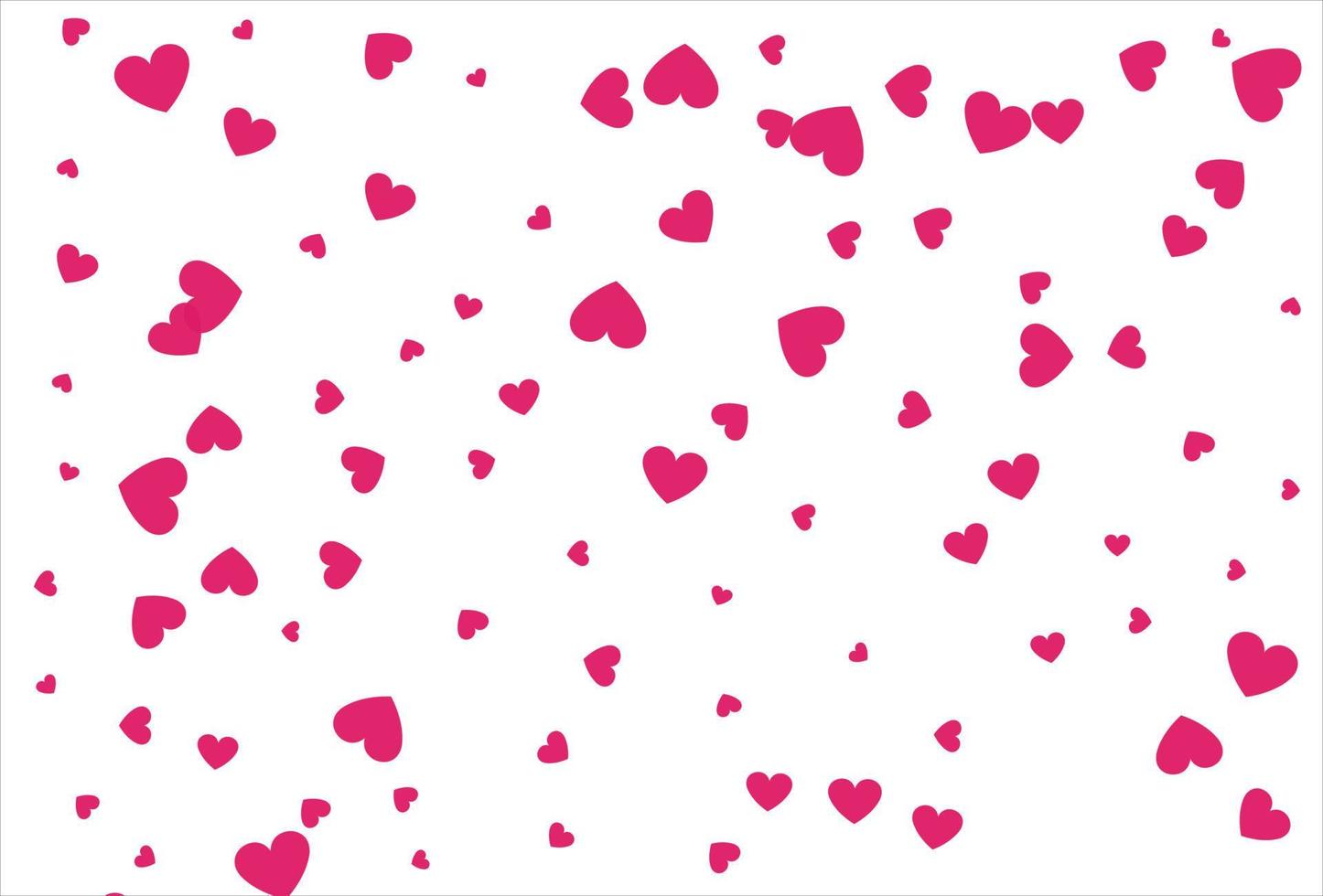 Red heart background. Love confetti background vector