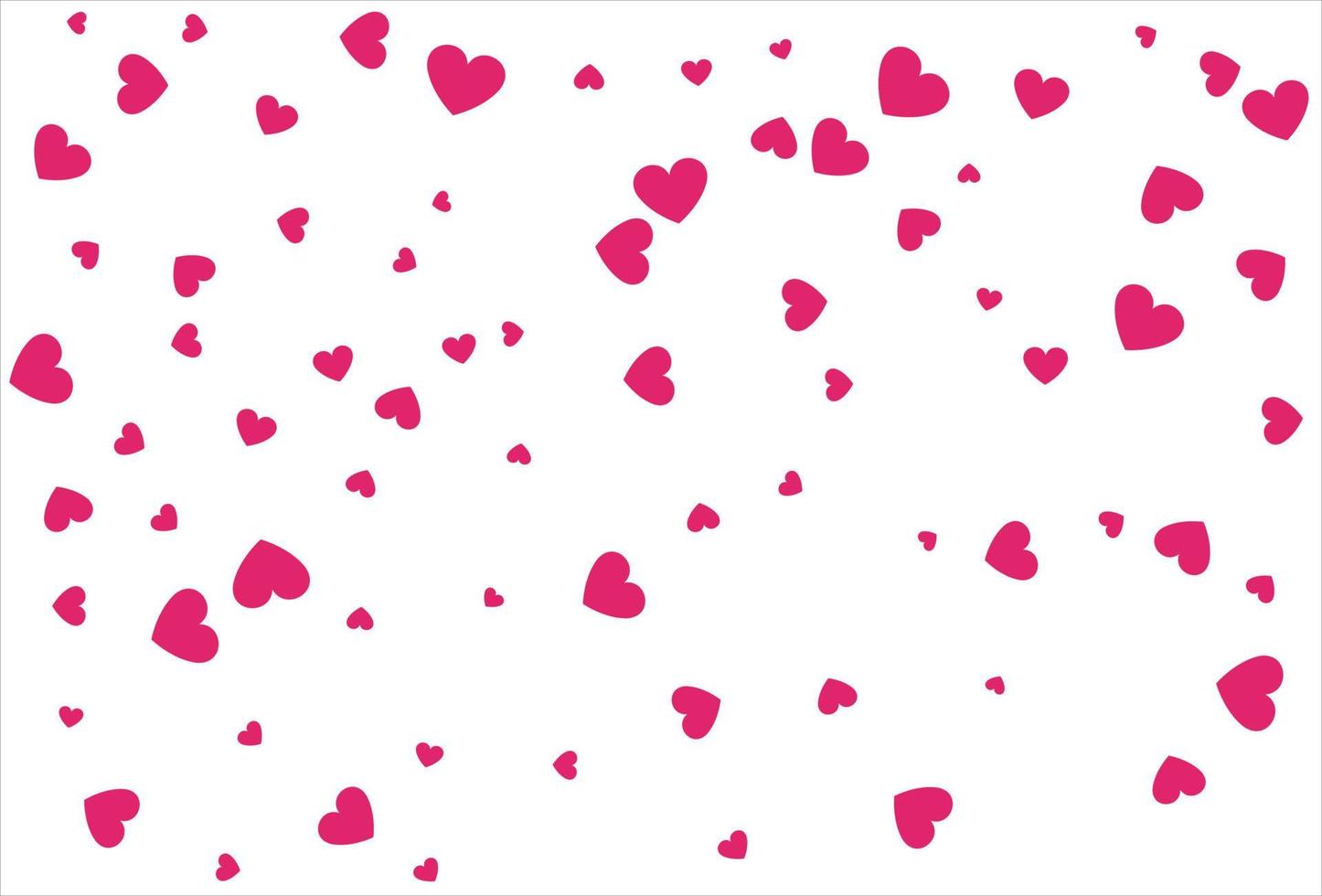 Red heart background. Love confetti background vector