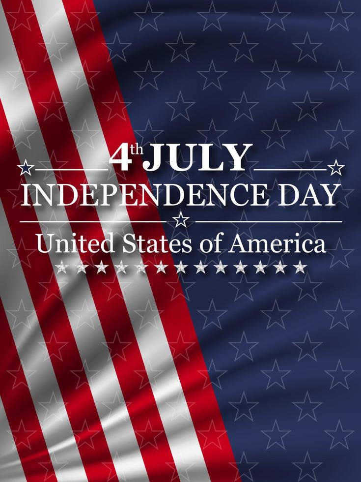 4th of July Independence Day background. National holiday of the USA. vector