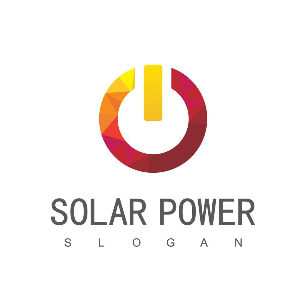 inspiración para el diseño del logotipo de la célula solar vector