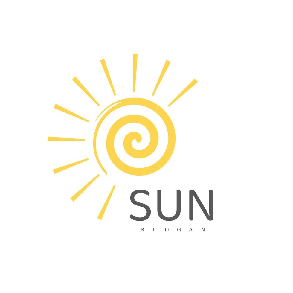 Sun Logo Template, Icon Design Illustration vector