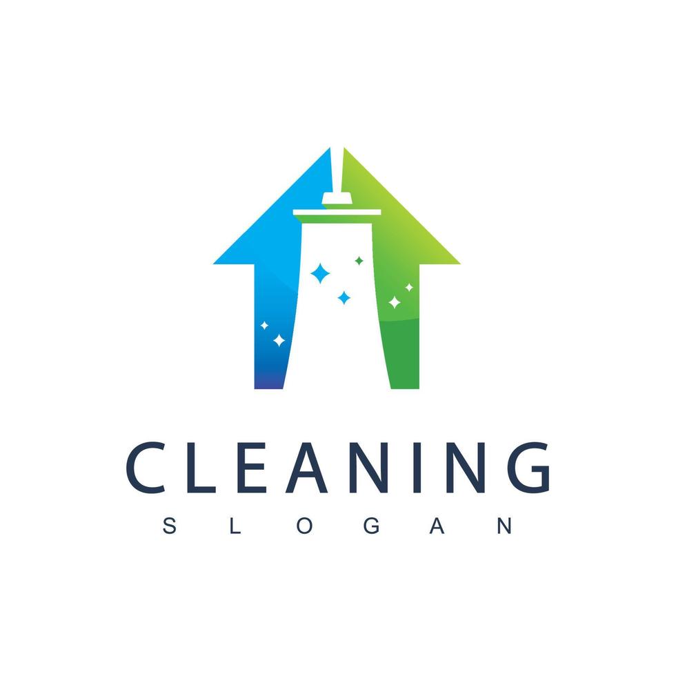 plantilla de diseño de logotipo de servicio de limpieza vector