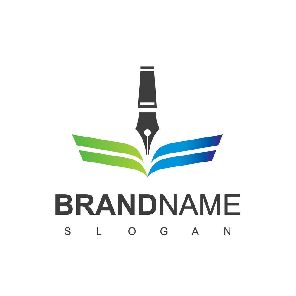 Book Logo Design Template vector