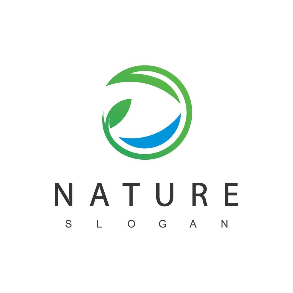 logotipo de la naturaleza adecuado para hotel, spa y empresa de viajes vector