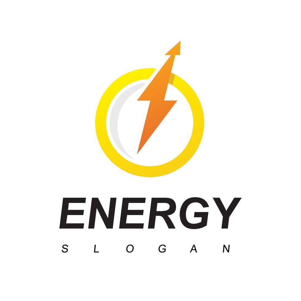 Energy Logo Emblem With Bolt Symbol vector