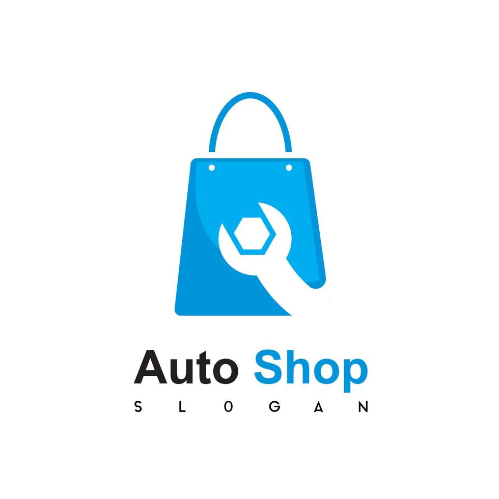 logotipo de la tienda automotriz vector