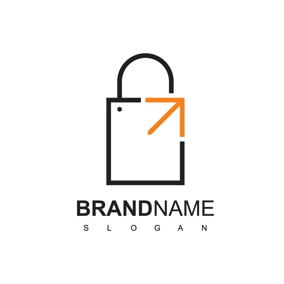 logotipo de la tienda online vector