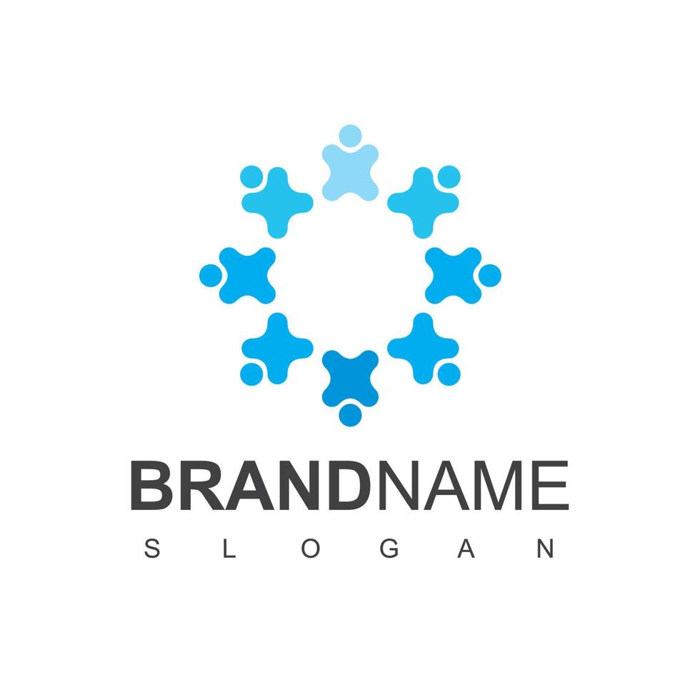 vector de logotipo de personas en fondo blanco aislado