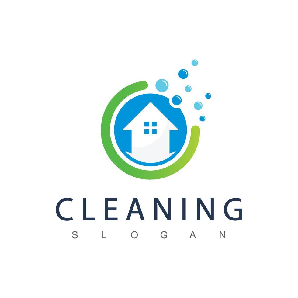 Cleaning Service Logo Design Template vector