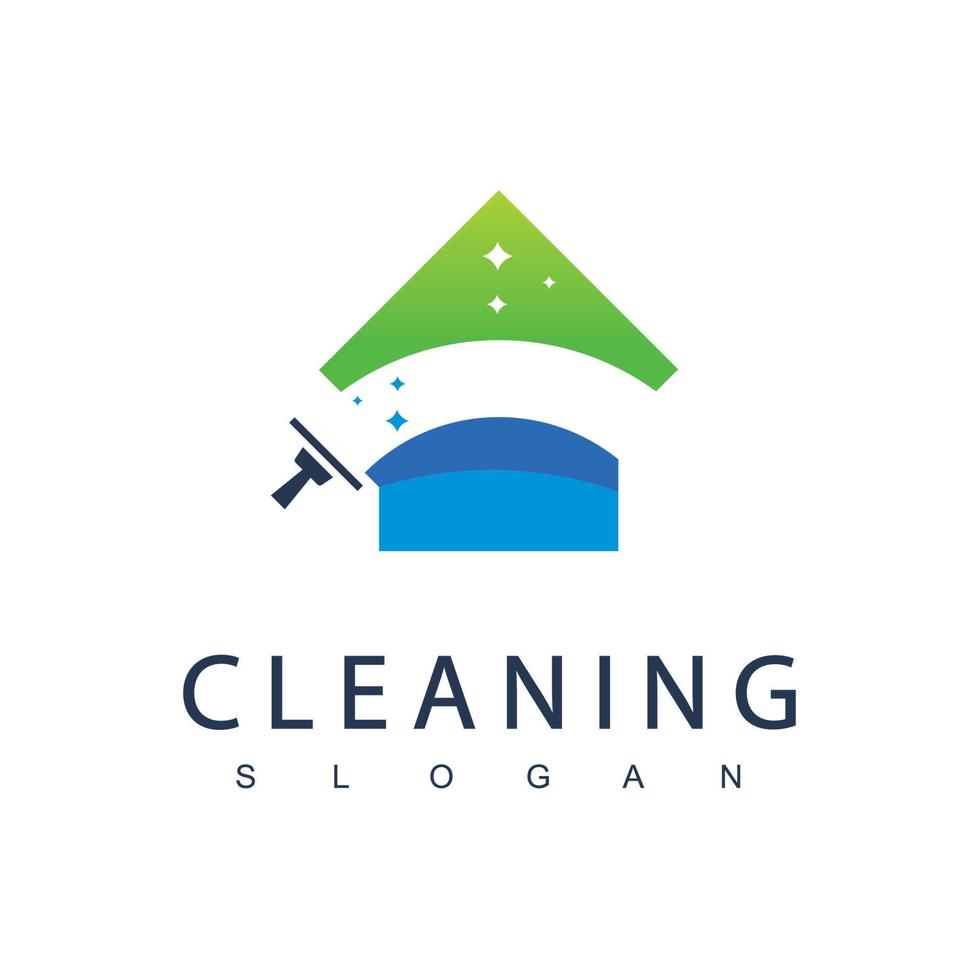 Cleaning Service Logo Design Template vector