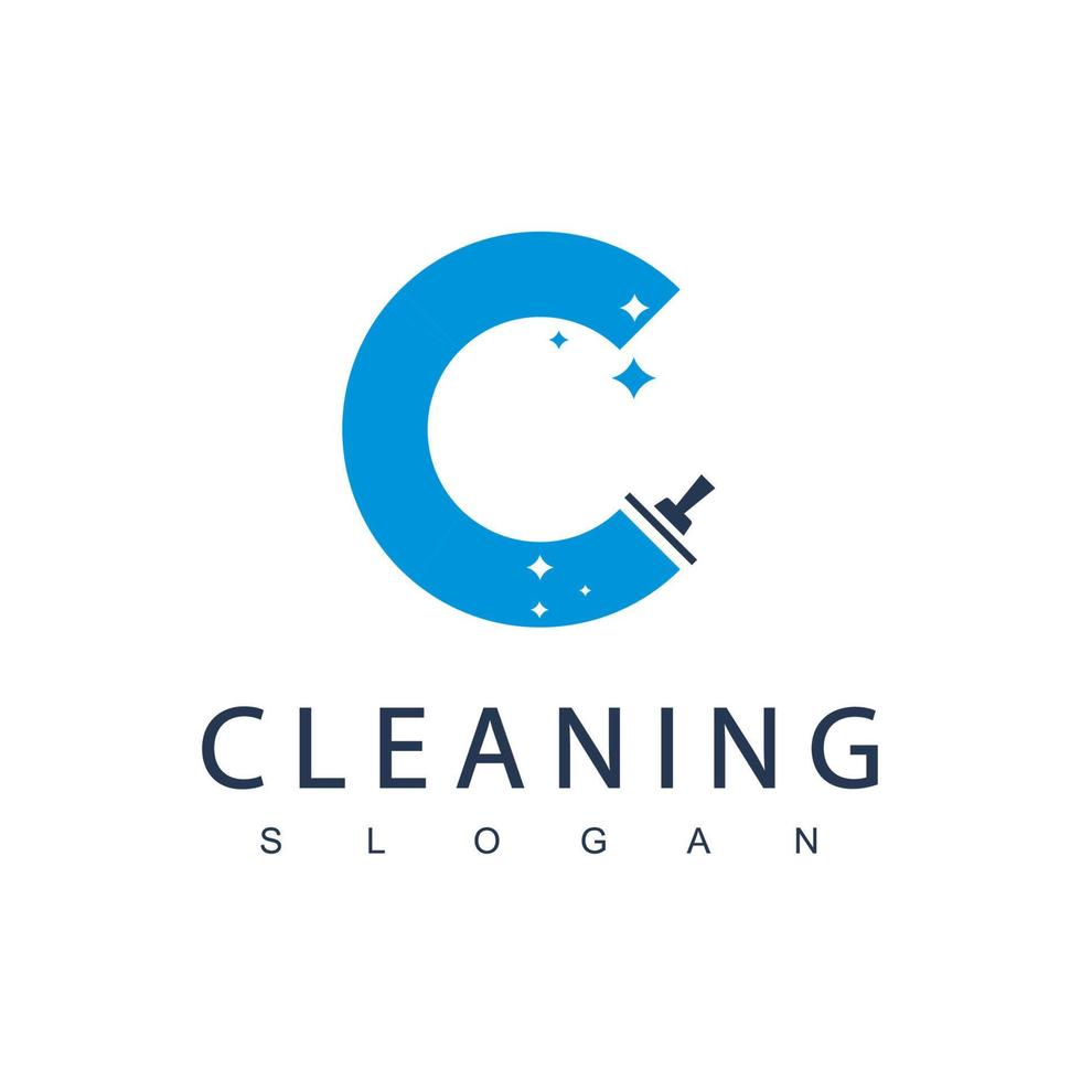 Cleaning Service Logo Design Template vector